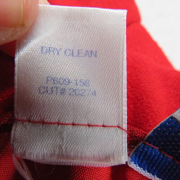 Vintage Pendleton Skirt Womens Size 14 Red Pencil Knee Length Kick Pleat - Picture 6 of 10